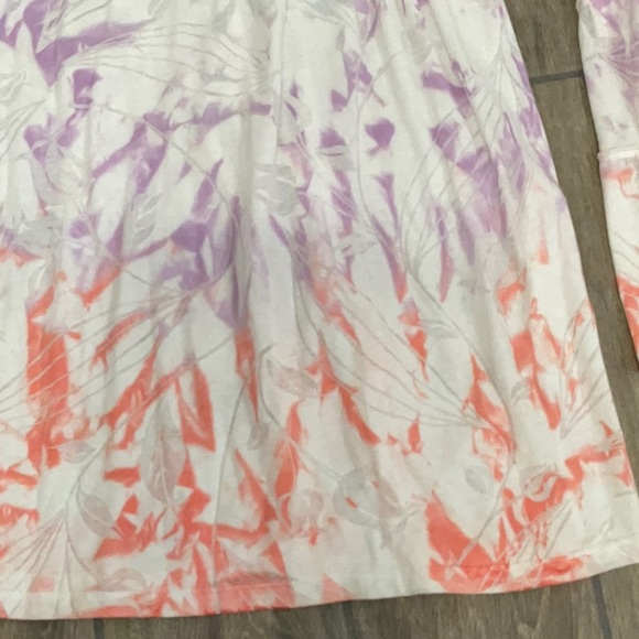 Avani hooded coverup. Size S. Thin semi see thru material. Gray, orange, purple. - Picture 2 of 5